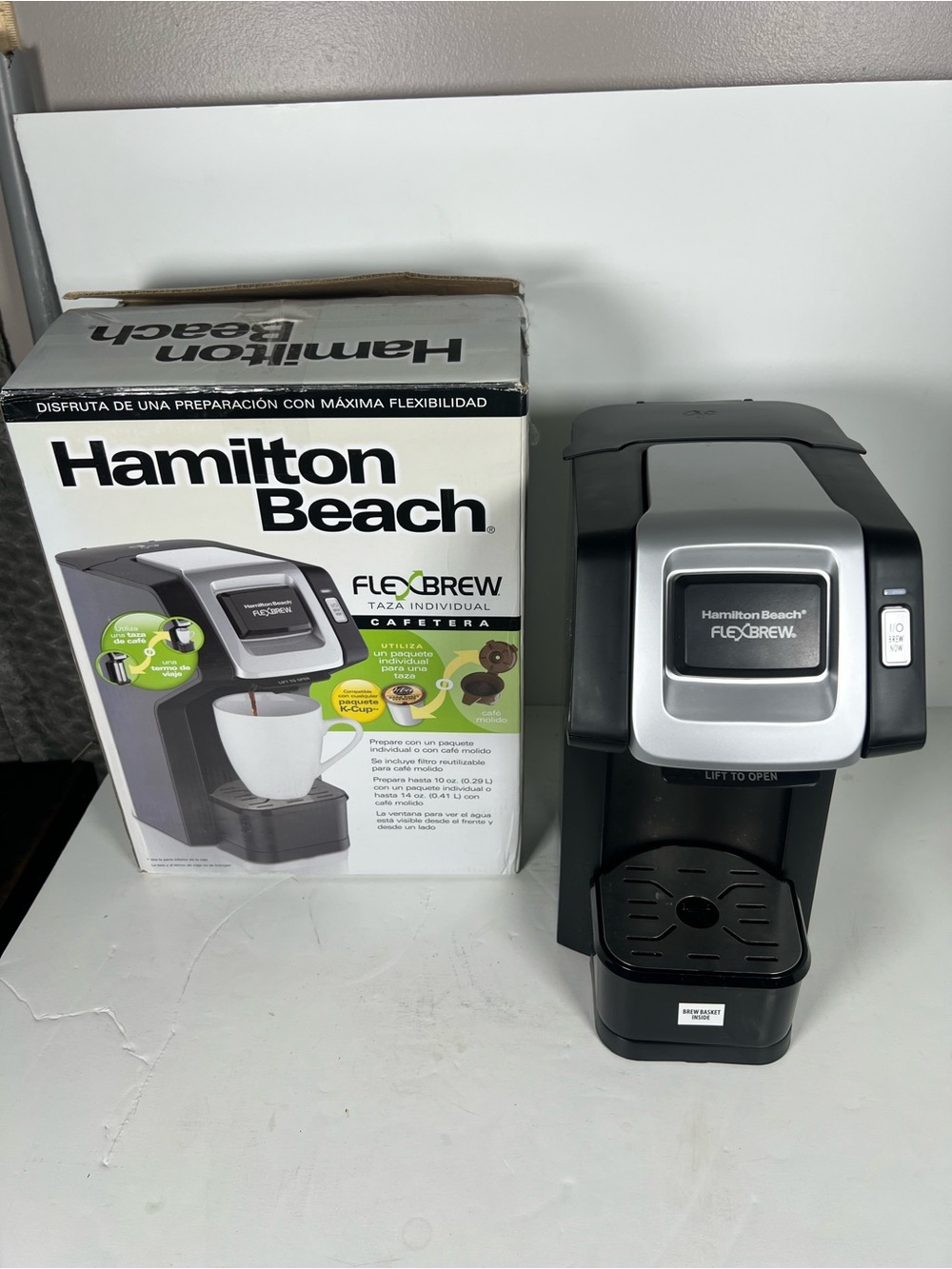 Hamilton Beach FlexBrew Single-Serve Coffee Maker in Black and Silver